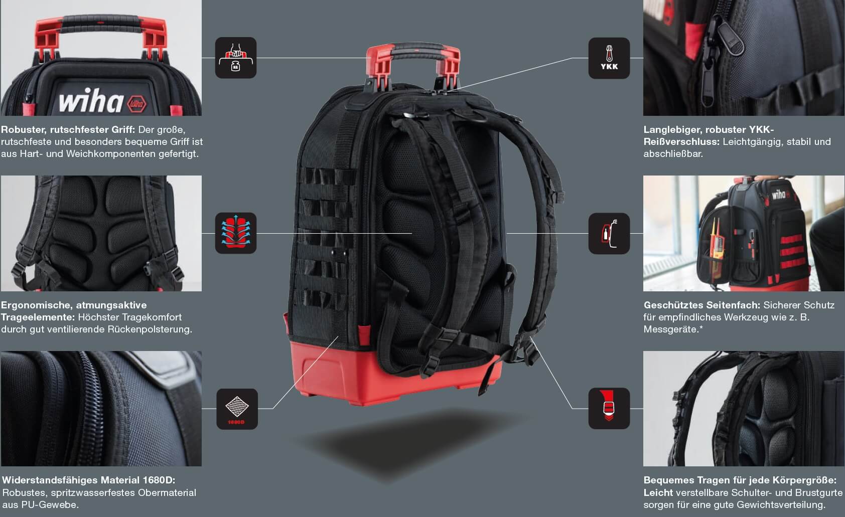 WIHA WERKZEUGRUCKSACK ELECTRIC 27-TLG. | Toolshop24.net